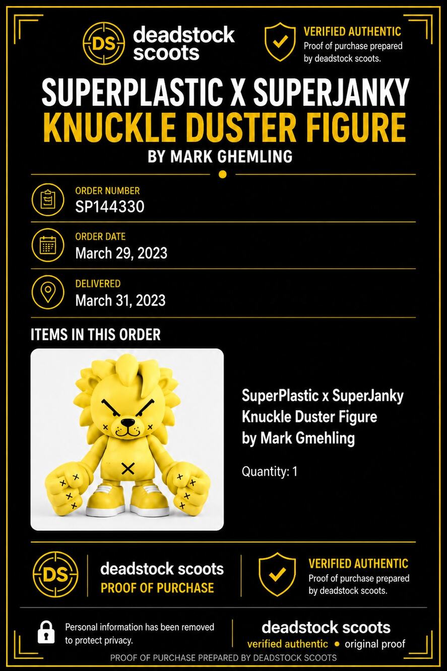 Superplastic SuperJanky Knuckle Duster Mark Gmehling 8" Vinyl Figure New